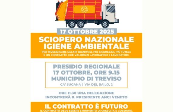 Contratto scaduto da 10 mesi: il 17 ottobre sciopero dei lavoratori dell’igiene ambientale
