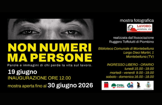 Non numeri ma persone. Parole e immagini di chi perde la vita sul lavoro