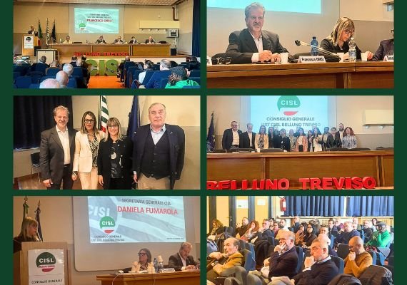 Consiglio Generale Cisl Belluno Treviso a Feltre: un patto di partecipazione per rilanciare il territorio bellunese