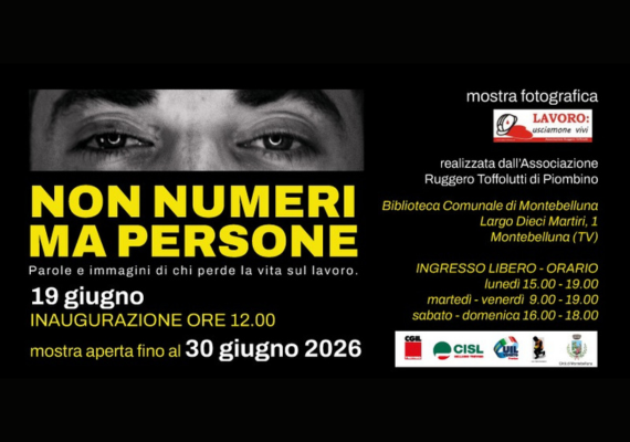 Non numeri ma persone. Parole e immagini di chi perde la vita sul lavoro
