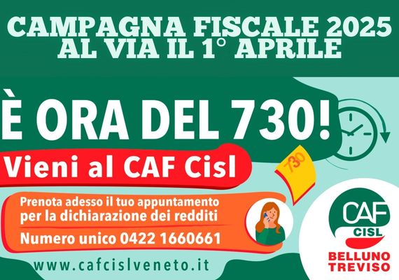 Dichiarazione dei redditi. Al via il 1° aprile la campagna fiscale del Caf Cisl